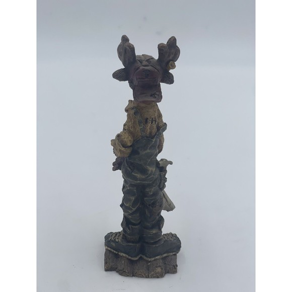 Christhomas Corp. 1995 #1 Dad elk Lumberjack Resin Figurine 7.75" - Picture 3 of 5